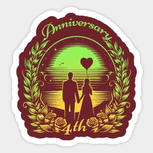 4th Anniversary Sticker